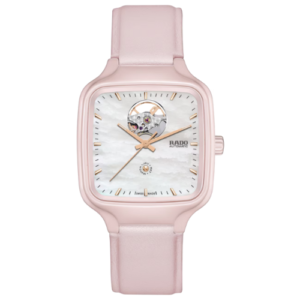 The Rado True Square Skeletonits bracelet is ROSE,GOLD.